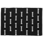 Tapis rectangle 50 x 80 cm coton tisse uni+fils coupes juline Noir