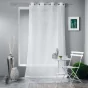 Voilage a oeillets 140 x 240 cm polycoton uni Mitsy Blanc