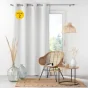 Lot de 2 rideaux aérien 140 x 260 cm microfibre Absolu Blanc