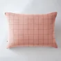 Taie d'oreiller gaze de coton 50 x 70 cm gaïa match rose pêche Rose