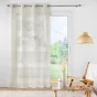 Voilage a oeillets 140 x 240 cm effet lin tissé Janice Beige