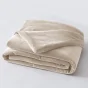 Bout de lit gaze de coton 90 x 200 cm velours de coton césar pampa Naturel