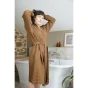 peignoir kimono mixte s/m gaze de coton unie gaïa camel