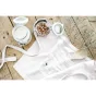 Tablier gaze de coton 45 x 80 cm Gaia Blanc