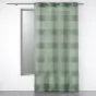 Panneau a oeillets 140 x 280 cm effet lin tisse fils chenille terraza Vert