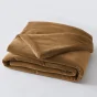 Bout de lit gaze de coton 90 x 200 cm velours de coton César Camel