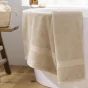 Drap de bain 90 x 150 cm éponge coton piegné Elegance Noisette