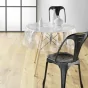 Nappe cristal ronde (0) 140 cm pvc imprime 14/100e danela Blanc