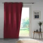 Rideau a oeillets double face 140 x 260 cm 100% occultant/satiné Obscure Bordeaux