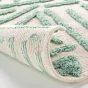 Tapis rectangle 60 x 90 cm coton/polyester tufte Athena Sauge