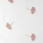 Voilage a oeillets 140 x 240 cm voile sablé brodé Ariella Blanc/rose