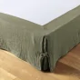Cache-sommier gaze de coton 140 x 190 cm Gaia Romarin