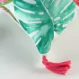 Coussin dehous. compr. pompons 30 x 50 cm coton imprime louisiane des. place Sans