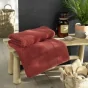 Drap de bain 90 x 150 cm eponge unie tendresse Terracotta