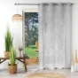 Panneau a oeillets 140 x 280 cm effet lin tisse imprime salome Gris