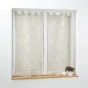 Paire droite passants 2 x 60 x 120 cm voile tisse applique karla Taupe