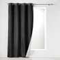 Rideau a oeillets 140 x 260 cm polyester isolant thermique Icemount Noir