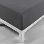 Lot de 2 Draps housse bonnet 30 cm 2 personnes 140 x 190 cm microfibre Oscar Anthracite