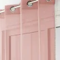 Lot de 2 Voilages à oeillets 140 x 240 cm liseré blanc Louise Rose
