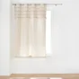Rideau a oeillets 140 x 180 cm coton uni+top tisse+franges atlas Naturel