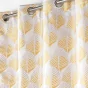 Rideau a oeillets tamisant 140 x 260 cm jacquard Floriani Jaune