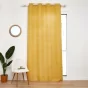 Rideau a oeillets 140 x 260 cm polyester + fils métallisés Zeline Jaune
