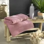Drap de bain 90 x 150 cm eponge unie tendresse Bois De Rose