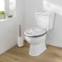 Abattant wc charnieres metal 37.5 x 46 cm mdf imprime Amber