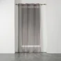 Voilage a oeillets 140 x 240 cm voile tisse applique elea Gris/argent