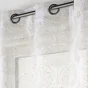 Voilage a oeillets 140 x 240 cm voile sablé imprimé metallisé Majestia
