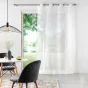 Panneau a oeillets 140 x 240 cm voile sable brode edenia Blanc