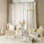 Coussin dehoussable 40 x 60 cm coton/polyester imp. metal. melisse