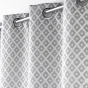 Rideau a oeillets 140 x 260 cm jacquard chenille Mariella Gris