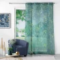 Voilage à oeillets 140 x 240 cm imprimé métallisé Belflor Emeraude/Or