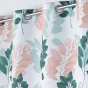 Rideau a oeillets 140 x 280 cm polyester imprime belline Blanc/emeraude
