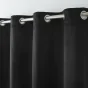Rideau isolant thermique a oeillets 140 x 260 cm isolant/velours relief Polarchic Noir