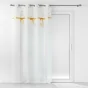Voilage a oeillets 140 x 240 cm voile sablé + Noeud satin Stelly