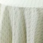 Nappe ronde (0) 180 cm polyester imprime metallise piana Sauge