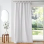 Lot de 2 rideaux unis à passants 140 x 260 cm polyester Essentiel Blanc