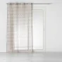 Panneau a oeillets 140 x 240 cm effet lin tisse imprime nalika Sans