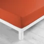 Lot de 2 draps Housse Queen size 160 x 200 x 30 cm Coton 57 fils Paprika