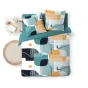 Housse de couette 200 x 200 cm coton 42 fils + 2 taies Sprint