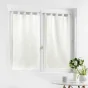 Paire droite passants 2 x 60 x 160 cm polycoton selena Blanc