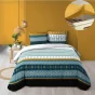 Pack housse de couette 220x240 cm Daria + drap housse 140x190x30 Jaune