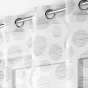 Panneau a oeillets 137 x 280 cm voile sable imprime lunile Gris