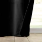Rideau tamisant isolant thermique a oeillets 140 x 260 cm velours relief Polarchic Noir