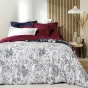 Lot de 2 draps housse King size 180 x 200 cm en coton bio Biolina Bordeaux