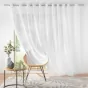 voilage spécial baie vitrée 400 x 240 cm voile sable Lissea Blanc