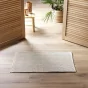 Tapis rectangle 50 x 80 cm coton/polyester tisse alivia Lin