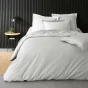 Housse de couette 2 personnes 240 x 220 cm percale de coton 78 fils Blanc